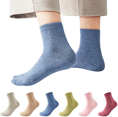 J-BOX Women's Cotton Crew Socks Above Ankle Socks, Lightweight Socks for Women Socks Multicolors Casual Socks