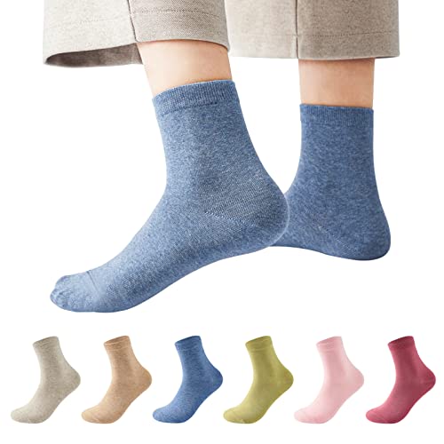 J-Box Women's Cotton Crew Socks Above Ankle Socks, Lightweight Socks For Women Socks Multicolors Casual Socks #TOP1