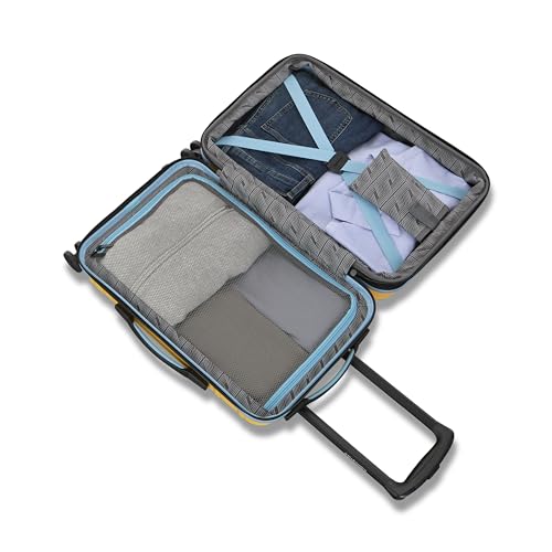 Image of Samsonite Omni 2 Hardside Expandable Luggage with Spinner Wheels, 2-Piece Set (19 /24), Sunflower Yellow