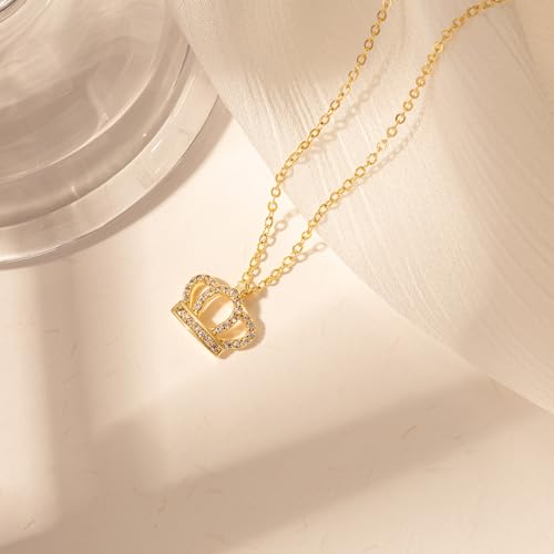 LLWOM Gold Necklace for Women-14k Gold Plated Crown Necklace for Women by LLWOM - Used condition - Image 6