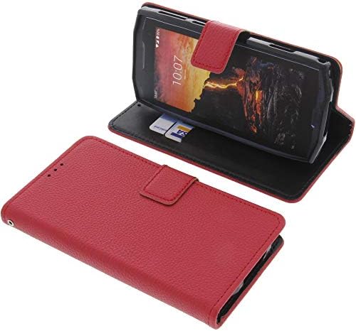 Custodia Portafoglio In Pelle PU Con Finitura Scamosciata Per Crosscall Core-X4 - Flip Cover Magnetica Con Tasche Carte (Giallo) - 2