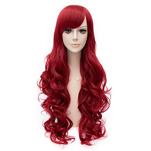 B-G Women's Full Wig Long Curly Hair Heat Resistant Wigs Human Hair Wigs WIG017