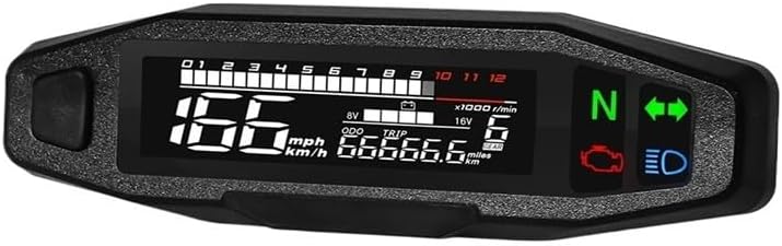 Motorcycle Speedometer Odometer Gauge 12V Universal Motorcycle Tachometer Tachometer Panel Dual Tachometer Odometer Instrument Panel