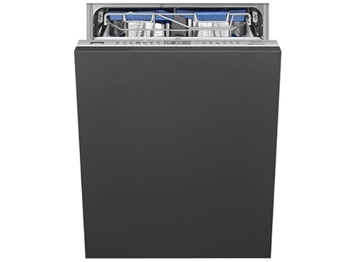 Smeg DI324AQ 14 Place Setting Fully Integrated Standard Dishwasher with Silver Control Panel, Rapid Wash, EnerSave, A Energy Rating