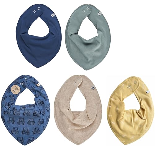 Pippi Halstuch 5er Pack Baby Halstücher SPARPACK Dreieckstücher (*Trecker Mix)
