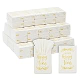 60 Count Wedding Tissues Packs for Guests, Dry Those Happy Tears Pocket Tissues, 10 Sheets Each Pack...