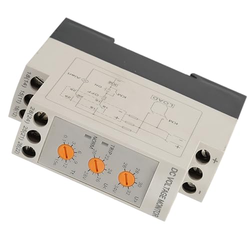 Relé de Sobretensão e Subtensão para DC 12V/24V/36V/48V Com Valores Ajustáveis, Monitoramento Em Tem