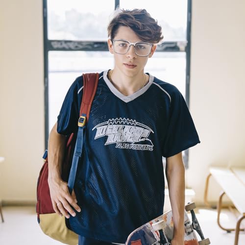 Image of Oversized Square Blue Light Blocking Glasses for Women Men Anti Glare Reduce Eyestrain Computer Glasses
