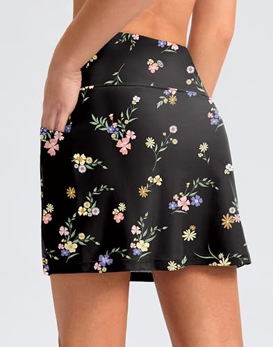 Image of G Gradual Women's 16 inch Swim Skirt with Pockets High Waisted Tummy Control Modest Swimsuit Bathing Suit Bottoms for Women
