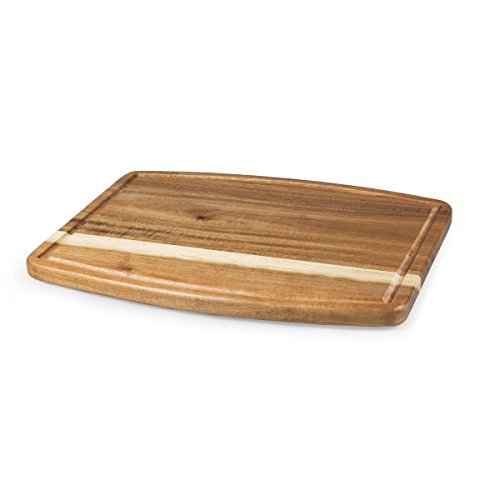 Tabla de cortar ovalada de madera Acacia miniatura 4