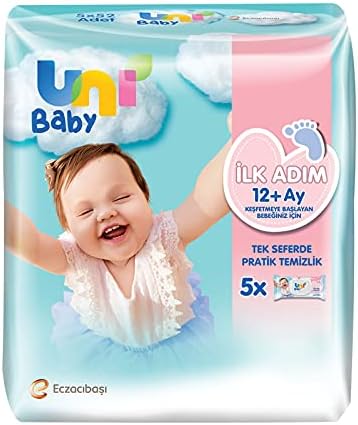 Uni Baby İlk Adım 260 Yaprak Islak Mendil Beyaz (5 x 52 Adet)