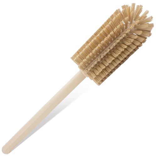 Image of SPARTA Scrub Brush Bottle Brush, Dishwasher Safe Brush with Hanging Hole for Cleaning, Plastic, 16 Inches, Tan