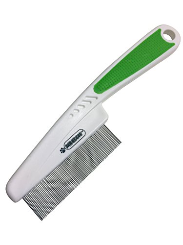 Pixikko Fine Spaced Pin Comb - Extra Fine 18mm Metal Pins Remove Flaky skins and Loose Hair