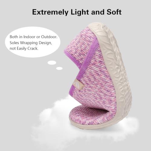 Image of Spesoul Fuzzy House Slippers for Women Men Indoor Closed Back Lightweight Cozy Faux Furry Lining Barefoot House Shoes Slipper Socks for Bedroom Home Office Yoga Outdoor Walking Shoes
