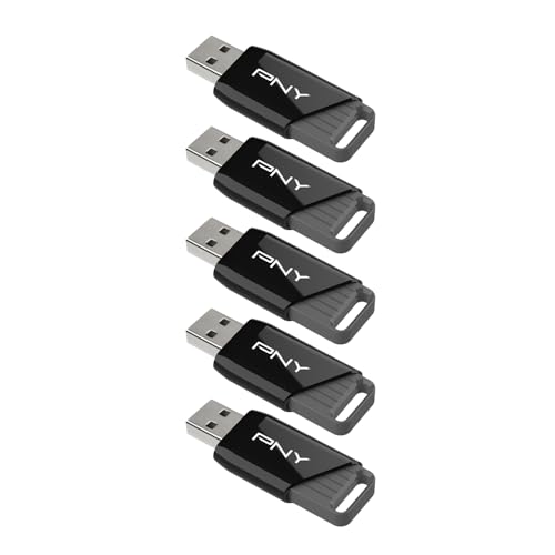 Image of PNY 128GB Attache X USB 3.2 Gen 1 Flash Drive, Advanced Performance Up to 130MB /s Read, Everyday Data Store & Transfer, Reliable Portable Storage, Durable, Type-A, Computers, Laptops, Desktops, 5-Pack