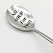 family Kitchen NO Soup For You Soup Spoon, Stainless Steel Espresso Engraving Spoons for Friend Girlfriend Boyfriend Dad Christmas Birthday