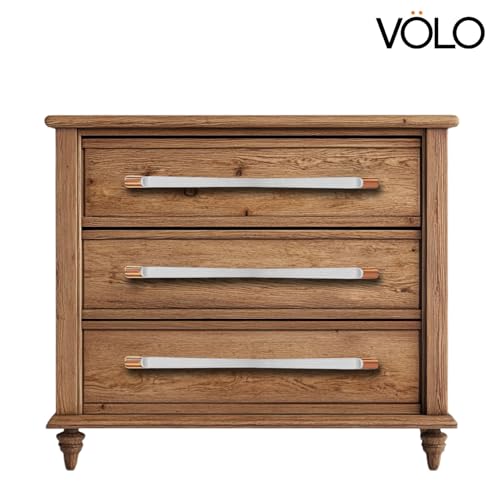 Image of VOLO Wardrobe Cabinet Handle - Sleek Pull Handle for Drawers, Wardrobes, Sliding Doors, and Cabinets in Kitchen, Bedroom, and Office (R-241) (2, Rose Gold, 288MM (12 Inch))