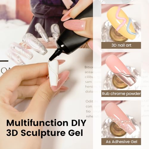 Gel Escultor para Uñas 3D Transparente 2 Pzas miniatura 5