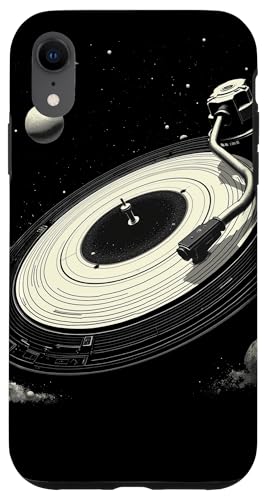 Space DJ - Giradischi in vinile per uomo e donna, con sistema solare Custodia per iPhone XR