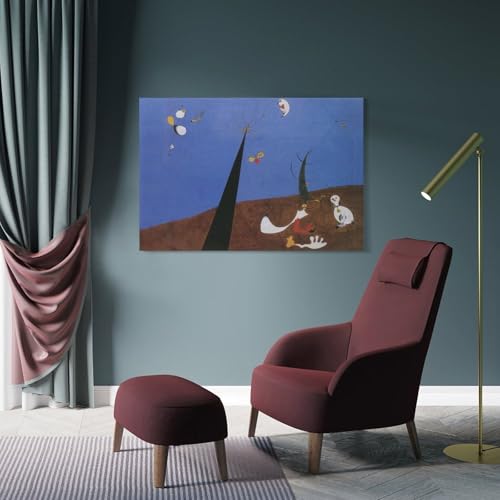 Toile Conversations avec insectes de Joan Miró, poésie et art abstrait au format 60x90 - 4