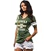 Aaron Rodgers Green Bay Packers Women's Green Key Performance Notch Neck T-shirt