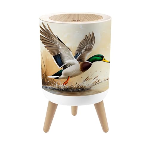 Caneca de basura pequeña con tapa 1.8 galones cilíndrica