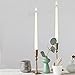 Simply Soson Ivory Taper Candlesticks - Set of 30 Tall Candles, Dripless, Bulk