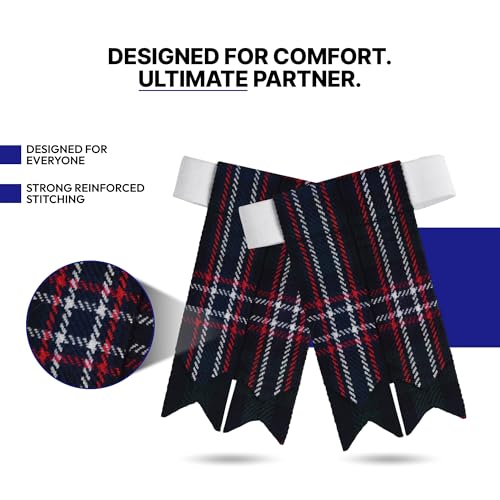 Image of Scottish Tartan Kilt Flashes with Elastic Adjusters