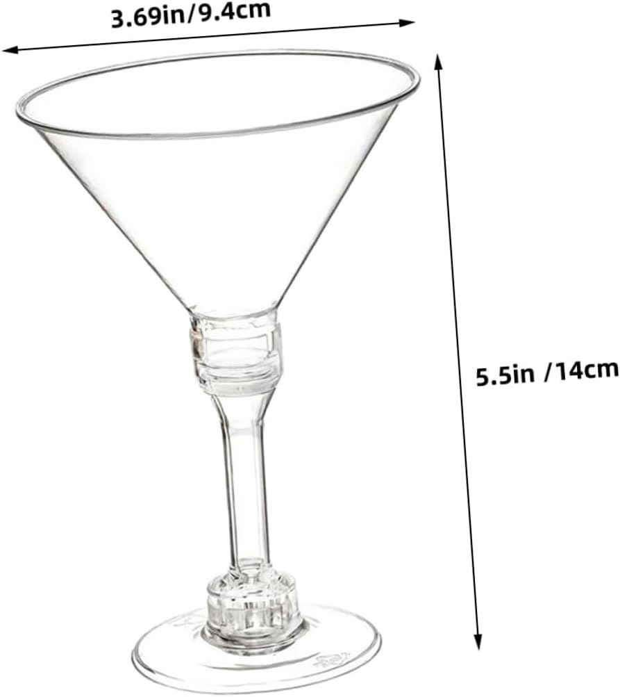 14pcs Goblets Reusable Cocktail Glasses for Parties Elegant Wine Cups Unbreakable Drinking Containers Multi-purpose Beverage Cups for Appetizers Decorations