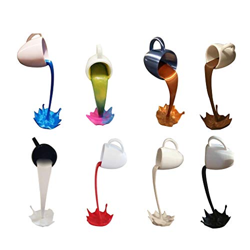 FUNCOCO Escultura de xícara de café flutuante, escultura de copo de café flutuante decoração de cozi