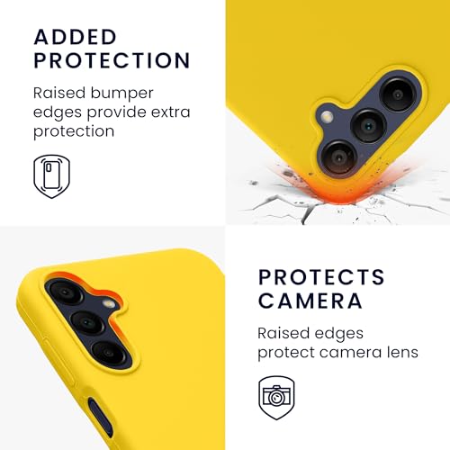 kwmobile Case Compatible with Samsung Galaxy A15 5G Case - TPU Silicone Phone Cover with Soft Finish - Radiant Yellow by kwmobile - Image 3