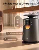 DREO Heizlüfter, 360-Grad- und Direktmodi Keramik Heizlüfter mit Thermostat | 3 Heizstufen und Gebläsemodus, 4,1m/s Hohe Reichweite, Thermostat, 8-Schichtiger Sicherheitsschutz, 25dB Leise, Schlafzimmer – Ansicht 7