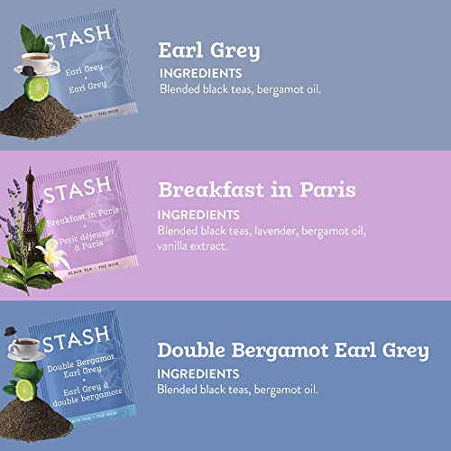 Stash Tea 6 Flavor The Earls Earl Grey Tea Assortment, 6 Boxes Of 18 20 Tea Bags Each #TOP1