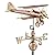 Good Directions Biplane Weathervane, Pure Copper, Airplane Weathervanes, Aviation Décor
