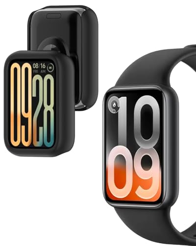 For Xiaomi Smart Band 10 Pro �p �P�[�X �J�o�[ �\�t�g PC�� �v���e�N�^�[�J�o�[ YAJOJO ���� �Ռ��z�� �S�ʕی� �����ȒP ���ϋv �����ȒP �t�C�����Ȃ��y�u���b�N�z