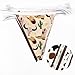 32Ft Western Cowboy Party Decorations Brown Cow Triangle Flag Fabric Banner Pennant Garland Streamers for Western Cowgirls Birthday Baby Shower Derby Day Yee Haw Farm Cow Wild West Party Decor