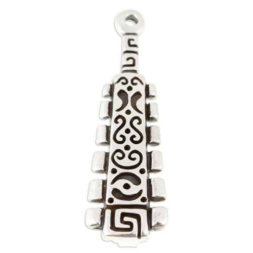 NOVICA No Stone .925 Sterling Silver Men's Individual Pendant 'Aztec Macuahuitl'