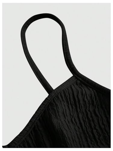 WDIRARA Women's 2 Piece Outfits Skirt Set Cami Top and Ruffle Hem A Line Skirt Matching Set3