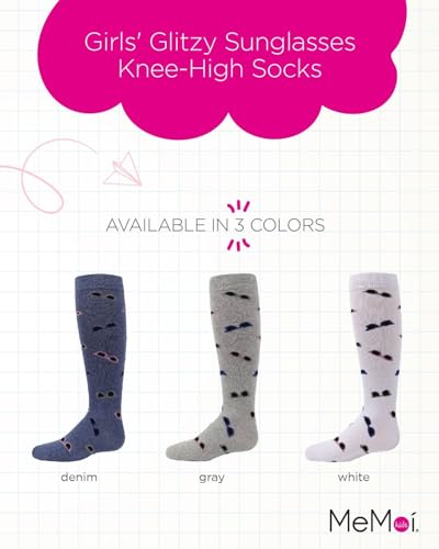 MeMoi Girls' Glitzy Sunglasses Knee-High Socks2