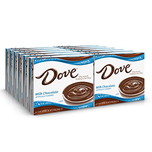 Dove Pudding Mix, 3.34 oz. Box (12 Pack), Milk Chocolate â€“ Rich Indulgent Pudding Mix and Pie...