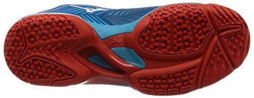 [ミズノ] テニスシューズ ウエーブエクシード ツアー 3 OC ブルー×ホワイト×レッド 25.0 cm 2E 4枚目