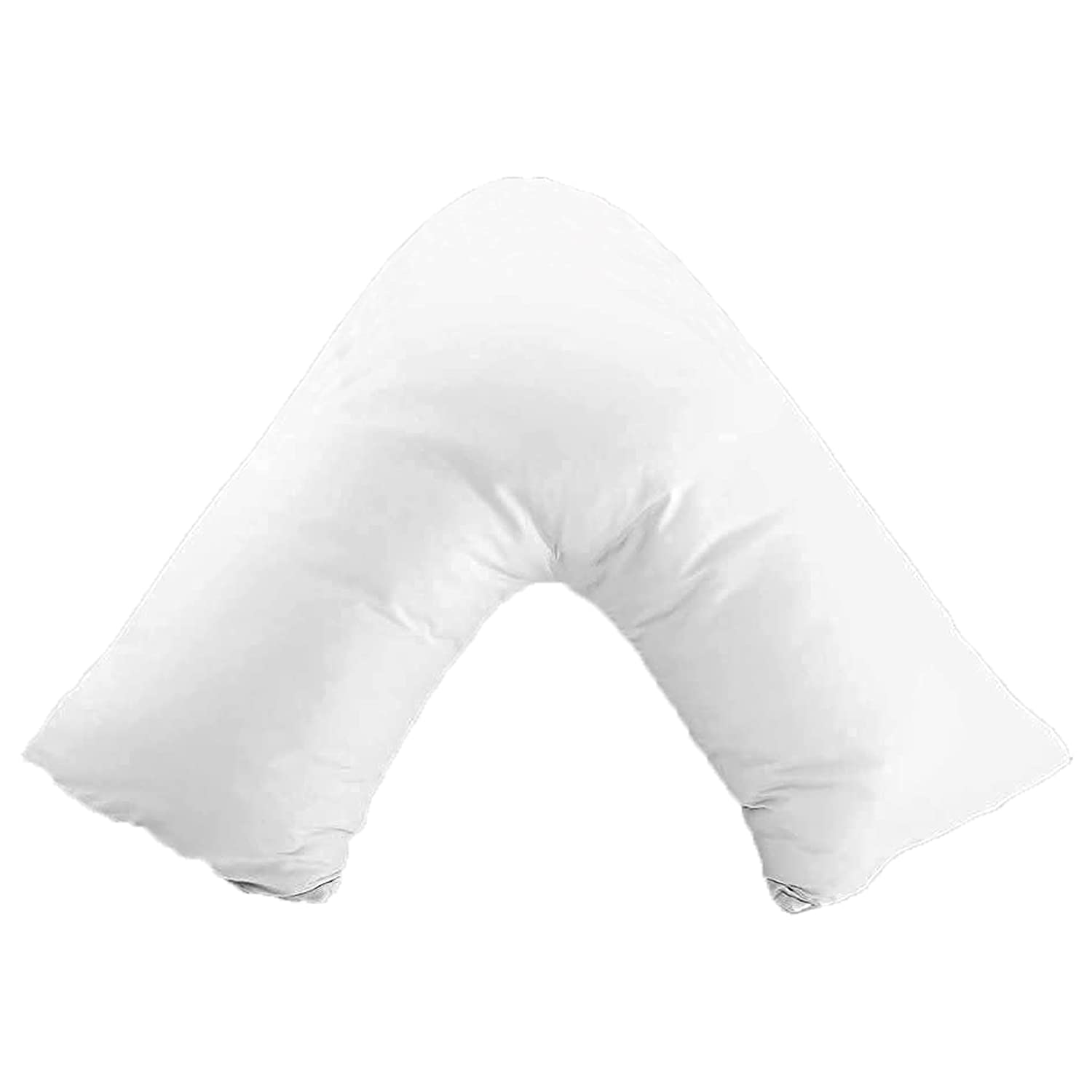 SYSN V Shaped Luxury Support Pillow Orthopaedic Maternity Extra Filled For Neck And Back Support (White) — image 1