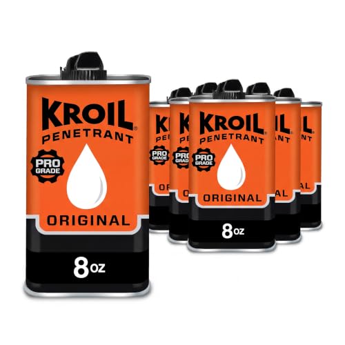 Kroil Original Penetrant - Rust Penetrating Lubricant - Corrosion Inhibitor Oil for Chains, Hinges &amp; Stuck Metal Parts - Home &amp; Industrial Use - Drip Can - 8 oz - 6 Pack (AZKL081C6)