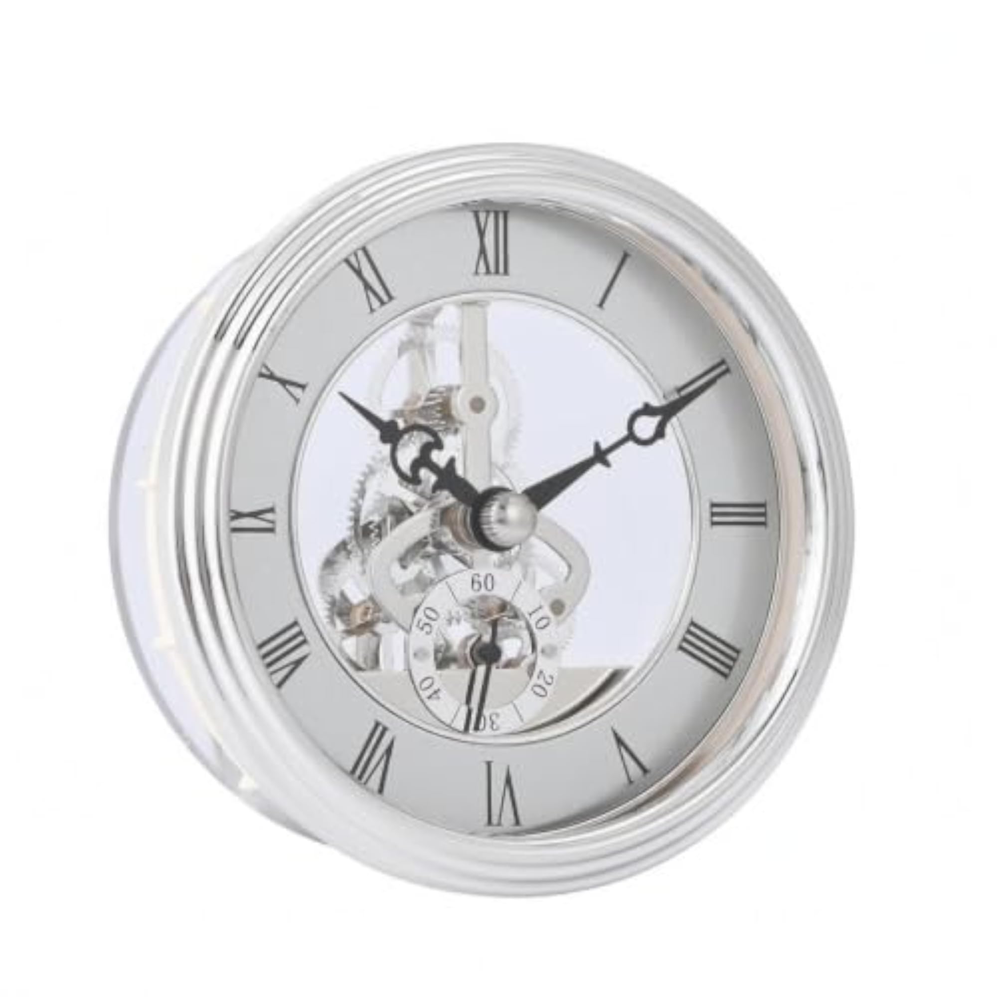 Round Clock Insert with Mechanical Gears