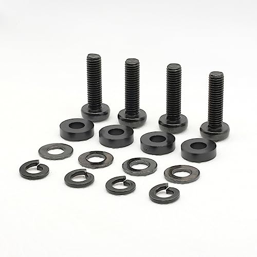 Replacementscrews M8 Wall Mount Screws Compatible With Samsung 18-20Mm Installations (1.25Mm Pitch) Complete Kit With Screws, Washers And Spacers - Black Plated. #TOP1