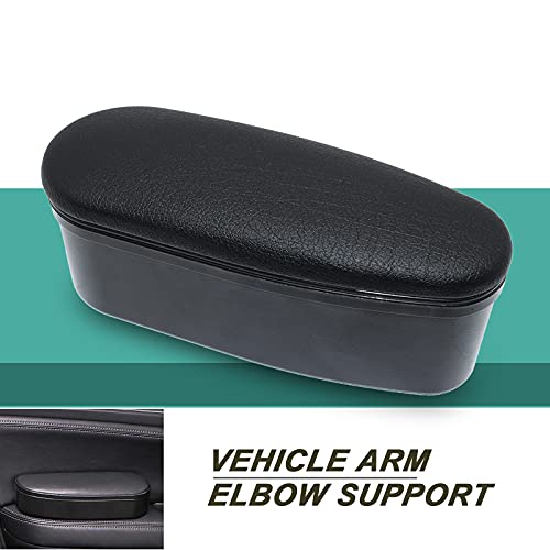 Oemassive Car Armrest Support,Abs Leather Car Door Elbow Rest Adjustable Left Arm Armrest Box Protector,Auto Door Elbow And Forearm Wrist Rest Support Storage Box Relieve Driver's Arm Fatigue (Black) #TOP5