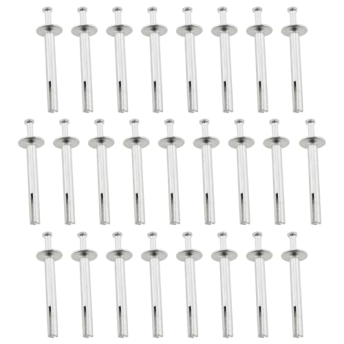ZYAMY 25PCS 1/4x2 Inches Hammer Drive Nail in Anchors Heavy Duty Concrete Hammer Drive Expansion Fasteners Carbon Steel Fasteners for Concrete Blocks for Hammer Drills