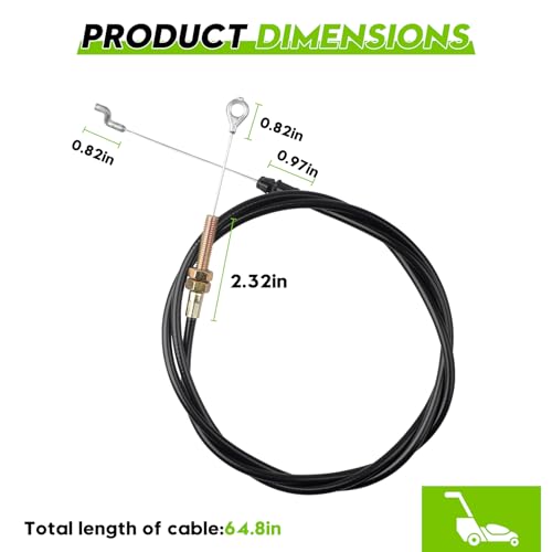 DZBQ 06921100 Engine Control Cable, Fit for Ariens 21" Walk-Behind/Push Mower, Replaces 290-998, 12228, PS8800768, FIX8800768, Compatible with 911050-911053 & LV195EA/LV205EA 5.5-6hp