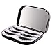 Allwon False Eyelash Case Three Tier Empty Eyelashes Box with Makeup Mirror Eyelash Packing Travel Storage Case (Black)