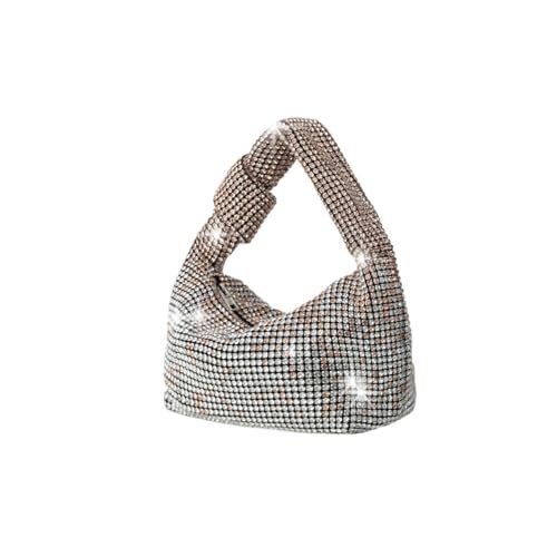 Pochette femme sac à main en strass avec chaîne : sac messager élégant et seau diamant chic